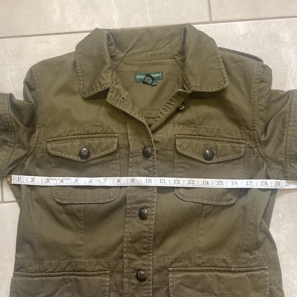 Ralph Lauren Petite Military / Safari Style Short Sleeve Button-Up Top - Picture 11 of 14